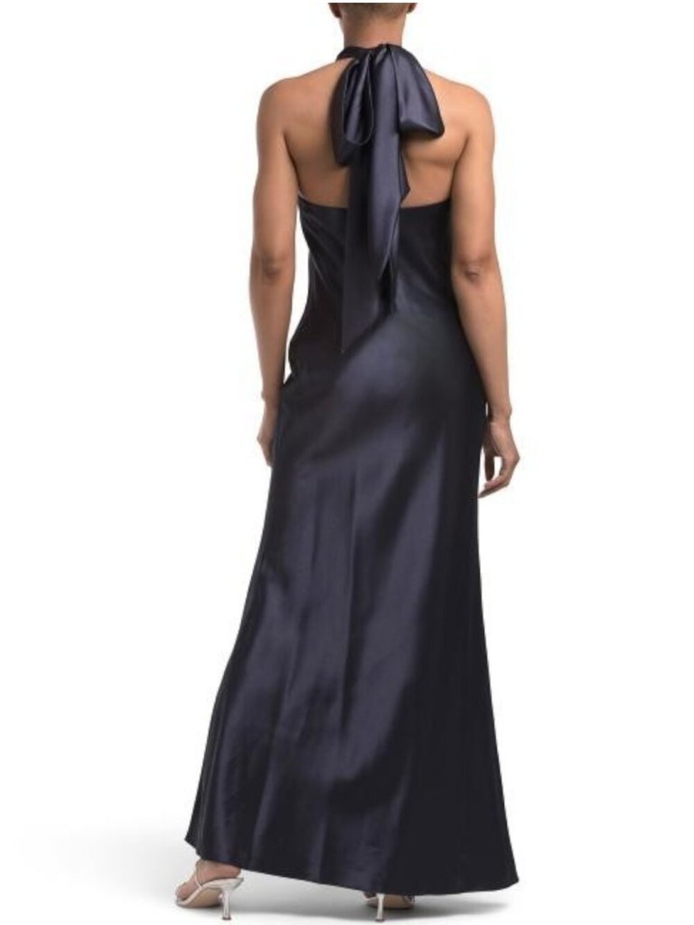BETSY & ADAM Cowl Neck Luxe Satin Gown - Picture 2 of 4